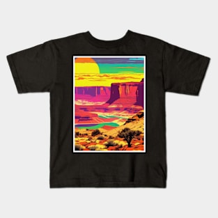 Campfire Magic Journey of Exploration Vintage Aesthetic 60s Kids T-Shirt